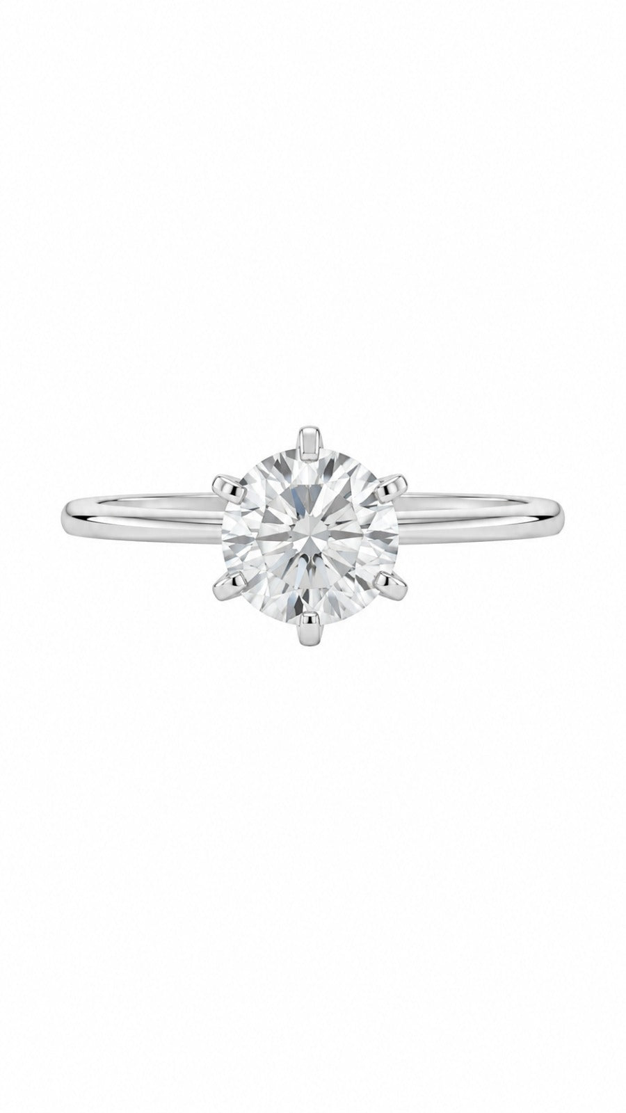 Anel Petit Solitaire Ouro Branco Diamente