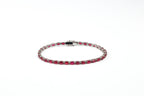 Pulseira Rivière Oval Ouro Branco Rubi