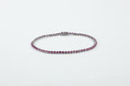 Pulseira Rivière Classique Ouro Branco Rubi