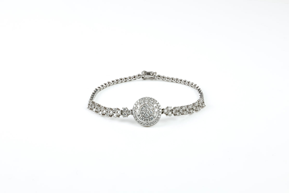 Pulseira Cercle Ouro Branco Diamantes