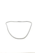 Colar Rivière 8 Ptos Ouro Branco Diamantes