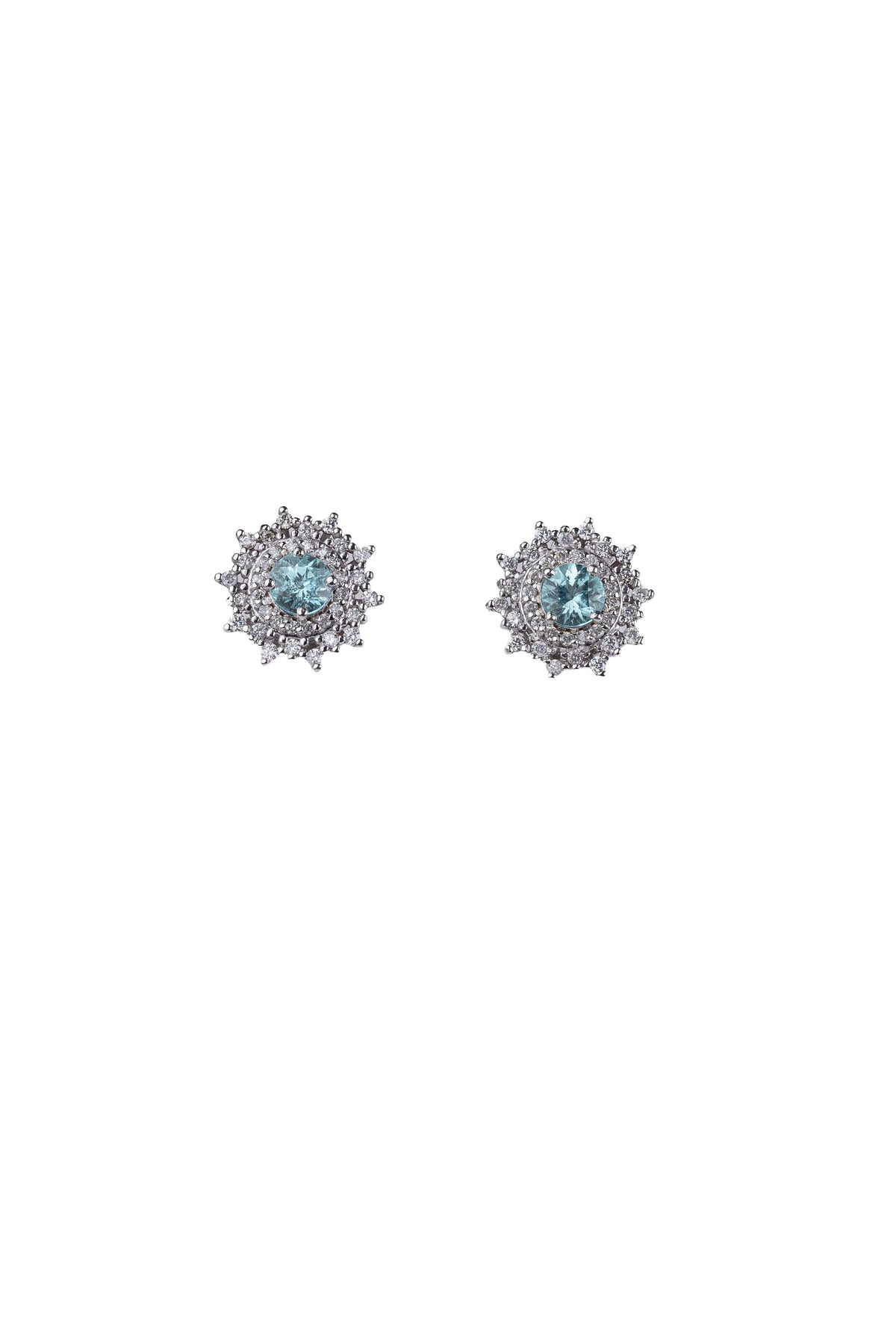 Brinco Soleil Ouro Branco Turmalina Paraiba