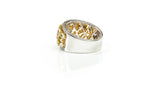 Anel Mosaïque Ouro Branco e Amarelo Diamantes
