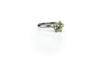 Anel Solitaire Ouro branco Diamante