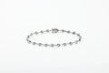 Pulseira Rivière Serti Clos Ouro Branco Diamentes
