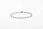 Pulseira Rivière Serti Clos Ouro Branco Diamentes