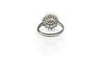 Anel Cluster Ouro Branco Diamantes