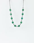 Colar Alternance Ouro Branco Esmeralda