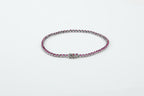 Pulseira Rivière Classique Ouro Branco Rubi
