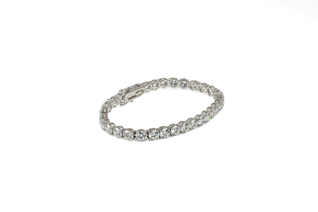 Pulseira Rivière 50 ptos Ouro Branco Diamantes