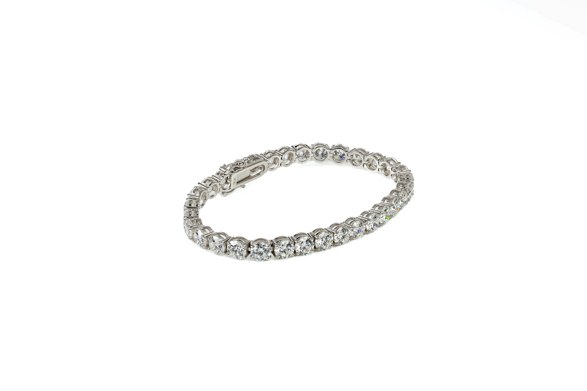 Pulseira Rivière 50 ptos Ouro Branco Diamantes