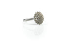 Anel Cluster Ouro Branco Diamantes