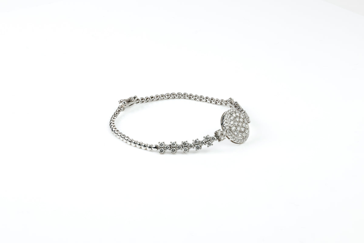 Pulseira Cercle Ouro Branco Diamantes