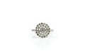 Anel Cluster Ouro Branco Diamantes