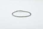 Pulseira Rivière 6 Ptos Ouro Branco Diamantes