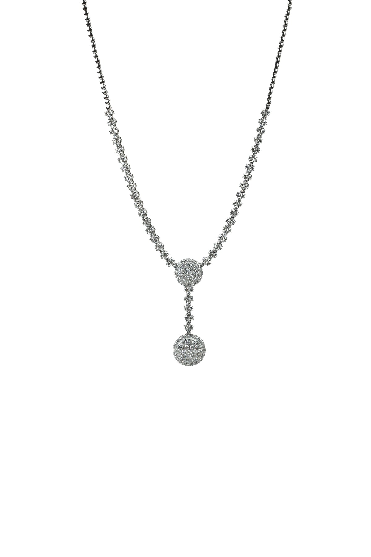 Colar Cercle Ouro branco Diamantes