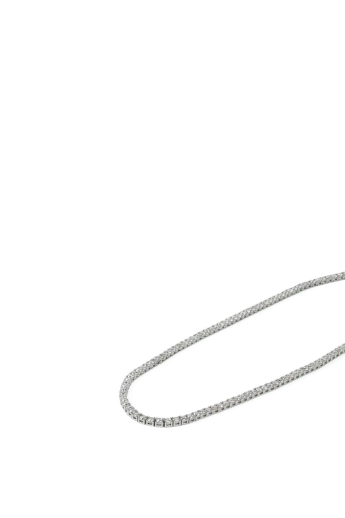 Colar Rivière 8 Ptos Ouro Branco Diamantes
