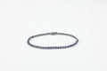 Pulseira Rivière Minimaliste Ouro Branco Safira