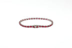 Pulseira Rivière Oval Ouro Branco Rubi