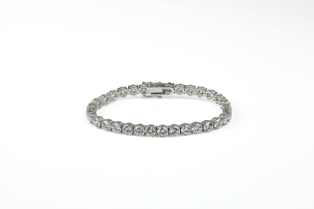 Pulseira Rivière 50 ptos Ouro Branco Diamantes